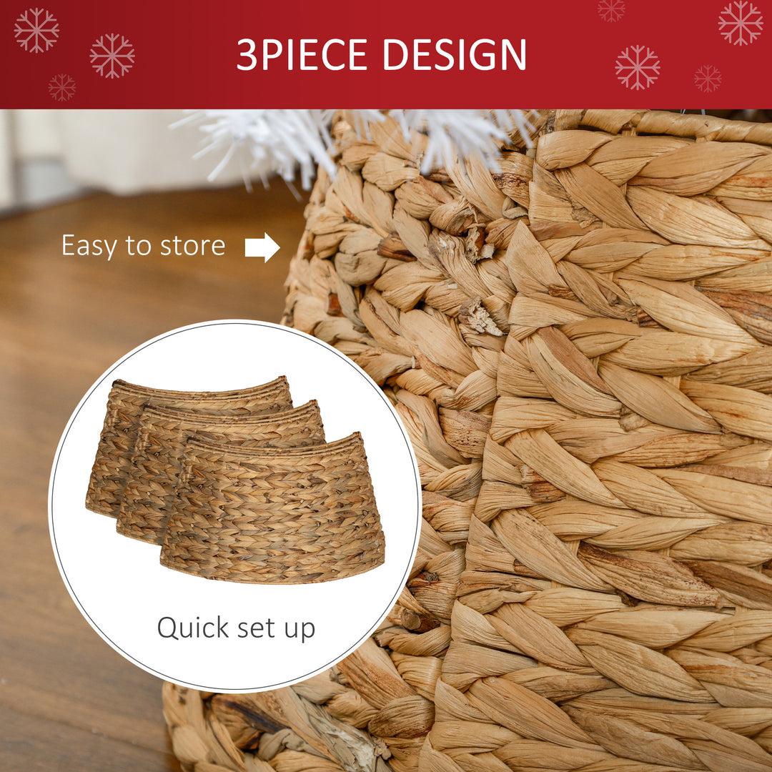 HOMCOM 26" Christmas Tree Base Cover, Christmas Tree Collar with Hollow Snowflake Pattern for Holiday, Party, Silver