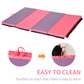 Soozier 4'x6'x2'' Folding Gymnastics Tumbling Mat, Exercise Mat  with Carrying Handles for Yoga, MMA, Martial Arts, Stretching, Core Workouts, Pink and Purple