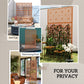 Outsunny Decorative Outdoor Privacy Panel with Stand, Freestanding Metal Outdoor Divider for Garden, Backyard, Deck, Brown