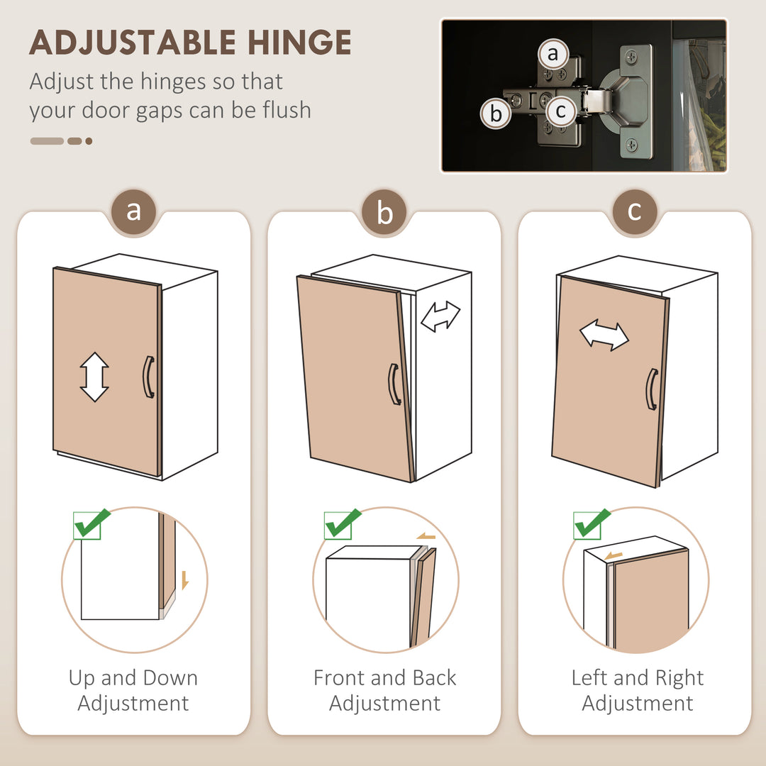 HOMCOM Kitchen Cabinet with Charging Station, 2 Tilt Out Cabinets, Microwave Stand, Freestanding Kitchen Pantry Cabinet, White