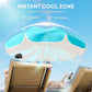 Outsunny 6 ft Beach Umbrella Portable with Sand Anchor, Carry Bag, Adjustable Height & Tilt, UPF50+ UV Protection, Grey