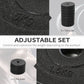 Soozier Adjustable 2 x 55lbs Weight Dumbbell Set for Weight Fitness Training Exercise Fitness Home Gym Equipment, Black (Pair)