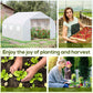 Outsunny 11.5'x9.8'x6.6' Portable Walk-In Tunnel Greenhouse Garden Warm House - White