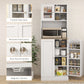 HOMCOM 66.5" Tall Kitchen Pantry Cabinet, Kitchen Hutch, Microwave Cabinet with Adjustable Shelves for Dining Room, White