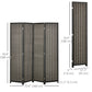 HOMCOM 4 Panel Room Divider, 6 Ft Tall Indoor Portable Folding Privacy Screens, Bamboo Hand-Woven Freestanding Partition Wall Divider for Home Office, Brown