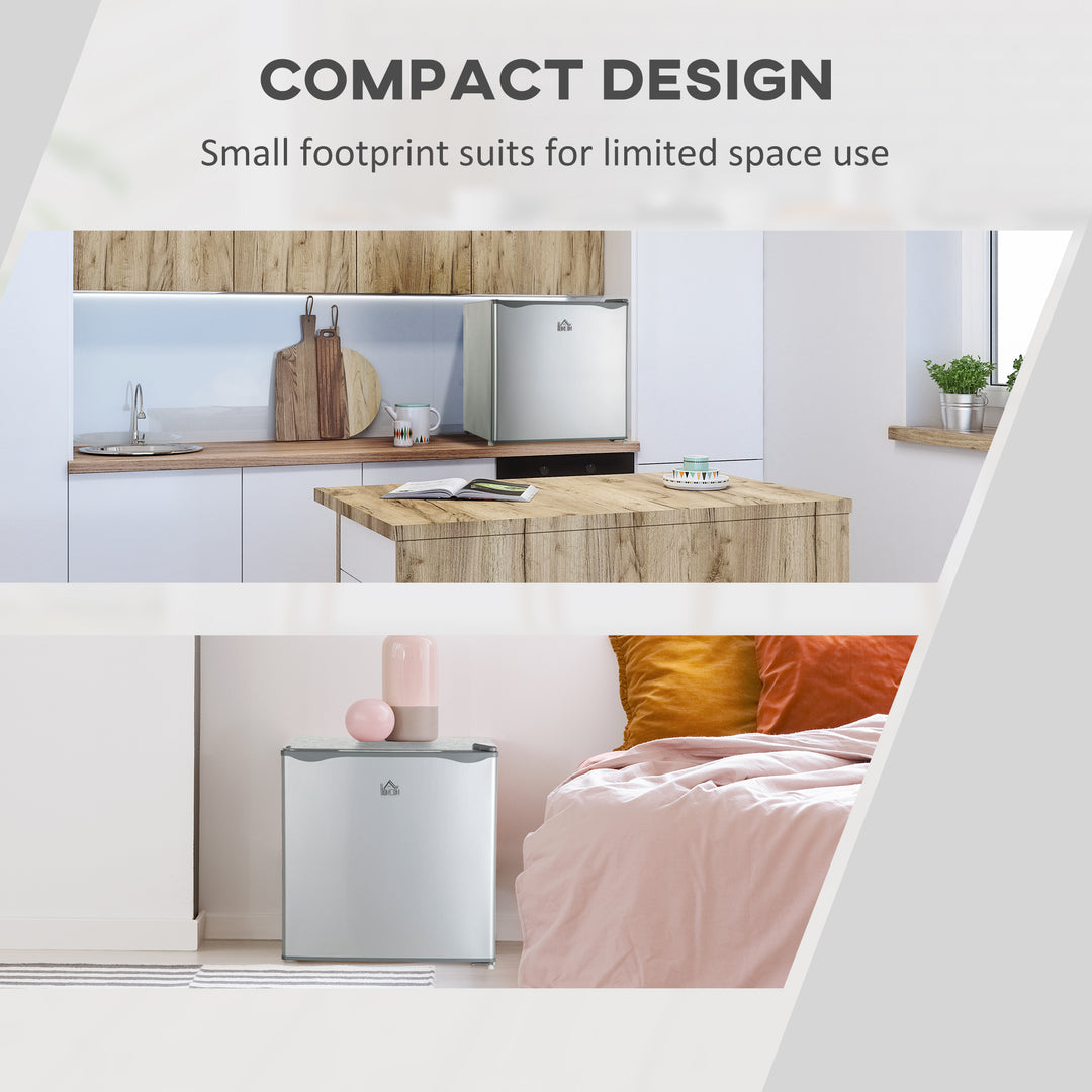 HOMCOM 1.1 Cu. Ft. Mini Freezer, Compact Upright Freezer with Reversible Door, Removable Shelf, Adjustable Temperature, White