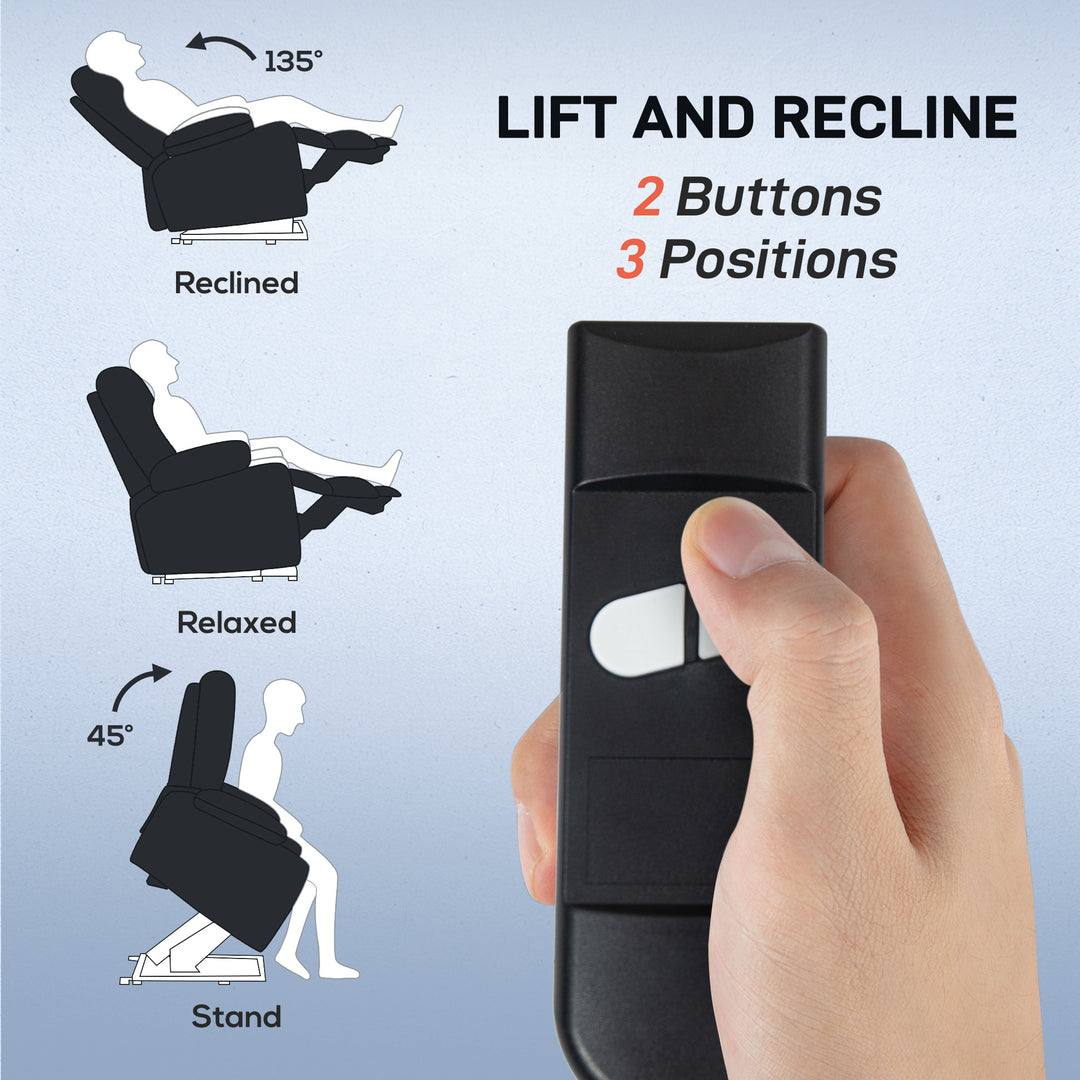 HOMCOM Lift Chair for Elderly, Massage Recliner Chair with 8 Vibration Points, Footrest, Remote Control, Side Pockets, Black
