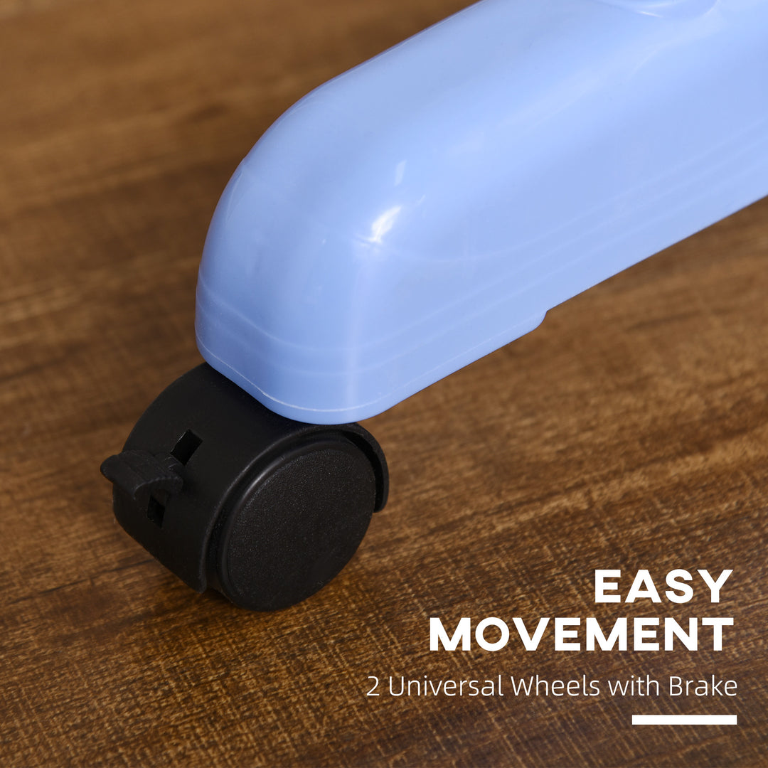 HOMCOM Foldable Clothes Drying Rack, 4-Tier Steel Laundry Rack for Drying Clothes with 2 Side Wings and 4 Castors, Indoor and Outdoor Use, Black