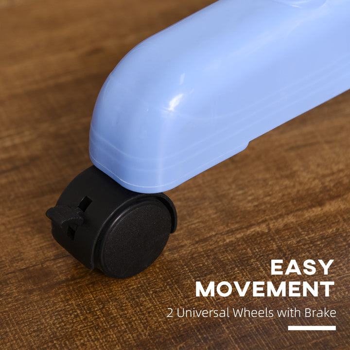 HOMCOM Foldable Clothes Drying Rack, 4-Tier Steel Laundry Rack for Drying Clothes with 2 Side Wings and 4 Castors, Indoor and Outdoor Use, Black