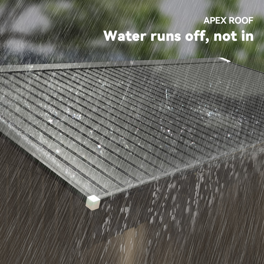 Outsunny 11' x 13'Garden Storage Shed w/ Foundation Kit Metal Tool Storage House w/ Double Doors Yellow