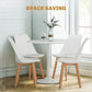 HOMCOM Round Dining Table Set for 4 with Pedestal Base, PU Padded Seats, for Small Space, Apartment, White