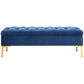 HOMCOM End of Bed Bench, Upholstered Bench, Entryway Shoe Bench with Button Tufted for Living Room, Bedroom, Grey