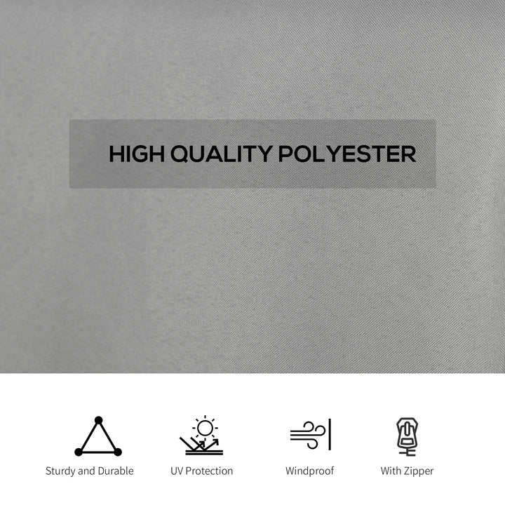 Outsunny 10' x 10' Universal Gazebo Sidewall Set with 4 Panels, Hooks/C-Rings Included for Pergolas & Cabanas, Beige