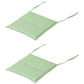 Outsunny 2-Piece Seat Cushion Replacement, Outdoor Patio Chair Cushions Set with Ties, Button Tufted, Blue White Strip
