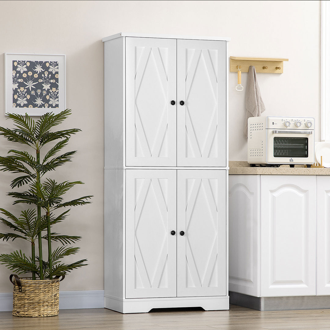 HOMCOM Freestanding Storage Cabinet, Kitchen Pantry Cabinet with Doors and Shelves Kitchen Storage Cabinets for Dining Room