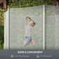 Soozier 14FT Enclosure Trampolining Bounce Safety Accessories Trampoline Net with 8 Poles, Grey