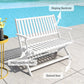 Outsunny 46.5" Foldable Wood Outdoor Bench with Backrest and Armrests for Outdoors, Patio, Porch, Park, Teak