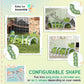 Qaba Lion Design Tunnel for Kids to Crawl Through, for 3-6 Years, Multicoloured