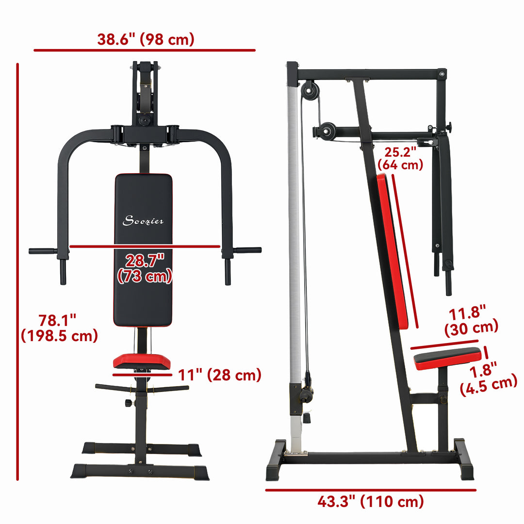 Soozier Chest Fly and Chest Press Machine for Back, Pectoral, Rear Deltoid and Shoulder Training, Black