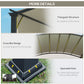 Outsunny 11' x 11' Retractable Pergola Canopy for Patio, Backyard, Beige