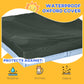 Outsunny Kids Outdoor Sandbox with Canopy, Bottom Fabric Liner, Brown