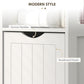 HOMCOM Narrow Bathroom Storage Cabinet, Bathroom Cabinet with 2 Drawers & 3 Open Shelves, Slim Bathroom Floor Cabinet, White