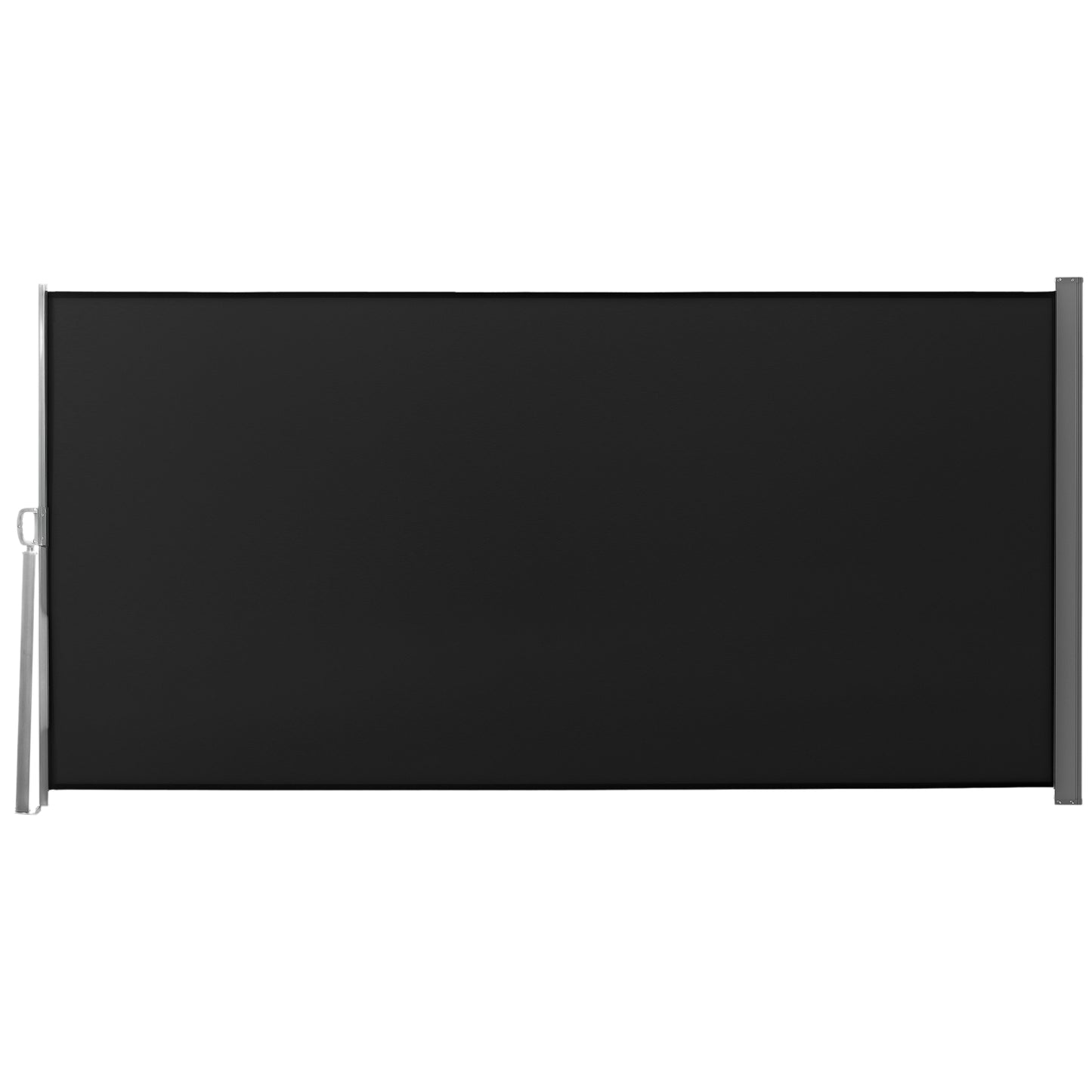 Outsunny 118" x 63" Retractable Side Awning Patio Outdoor Folding Privacy Screen with Resistance to UV Rays & Wind, Grey