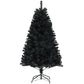 HOMCOM 7.5ft Artificial Christmas Trees with Auto Open and Steel Base, Black