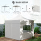 Outsunny 10' x 10' Pop Up Canopy Tent with Sidewalls, Instant Sun Shelter, Height Adjustable, with Wheeled Bag and Sand Bags