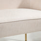 HOMCOM Fabric Armchair, Modern Accent Chair with Metal Legs for Living Room, Bedroom, Home Office, Cream White