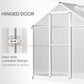 Outsunny 6' x 10' x 6.4' Walk-in Garden Greenhouse Polycarbonate Panels Plants Flower Growth Shed Cold Frame Outdoor Portable Warm House Aluminum Frame, Silver