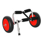 Soozier Foldable Kayak Cart, Aluminum Boat Canoe Carrier Tote Dolly Trolley Transport Trailer NO-Flat Wheel Silver