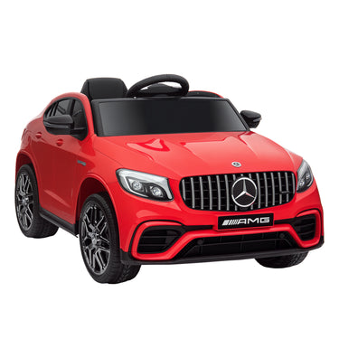 Aosom 12V/7AH Kids Ride on Car, Mercedes Benz AMG GLC63S Coupe, Electric Car with Remote Control, Handle, 2 Speed, with Music, Electric Light, Easy to Move, Red