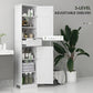 HOMCOM Freestanding Bathroom Cabinet with Drawer and 2 Doors, Tall Bathroom Cupboard for Kitchen, Study, Living Room