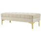 HOMCOM End of Bed Bench, Upholstered Bench, Entryway Shoe Bench with Button Tufted for Living Room, Bedroom, Grey