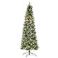 HOMCOM 7.5ft Artificial Christmas Tree, Flocked Christmas Tree with Pine Cones, 1119 Branch Tips and Metal Base, Green