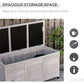 Outsunny 75 Gallon Wooden Storage Box patio Deck Box Bench, Garden Backyard Outdoor Storage Container with Aerating Gap & Weather-Fighting Finish, White