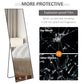 HOMCOM 64"x20" Full Length Mirror, Floor Standing, Wall-Mounted or Leaning Against Wall Tall Mirror w/Support Frame, Rectangular Full Body Mirror for Bedroom, Living Room, Black