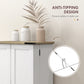 HOMCOM Farmhouse Kitchen Pantry Storage Cabinet, Kitchen Pantry Cabinet with Doors and Adjustable Shelves, Cream White