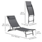 Outsunny Folding Chaise Lounge Chair Set of 2, Reclining Outdoor Lounge Chair Set with Quick Drying Pad Headrest Side Pocket, Tanning Chair Set for Beach Garden Pool, Light Grey