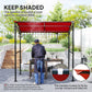 Outsunny 7' x 5' BBQ Grill Gazebo Tent, Garden Grill Canopy with Steel Frame and Hooks, Outdoor Sun Shade, Grey
