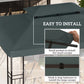Outsunny 13' x 10' Gazebo Replacement Canopy, 2 Tier Top Roof Garden Pavilion UV Cover, Brown (TOP ONLY)