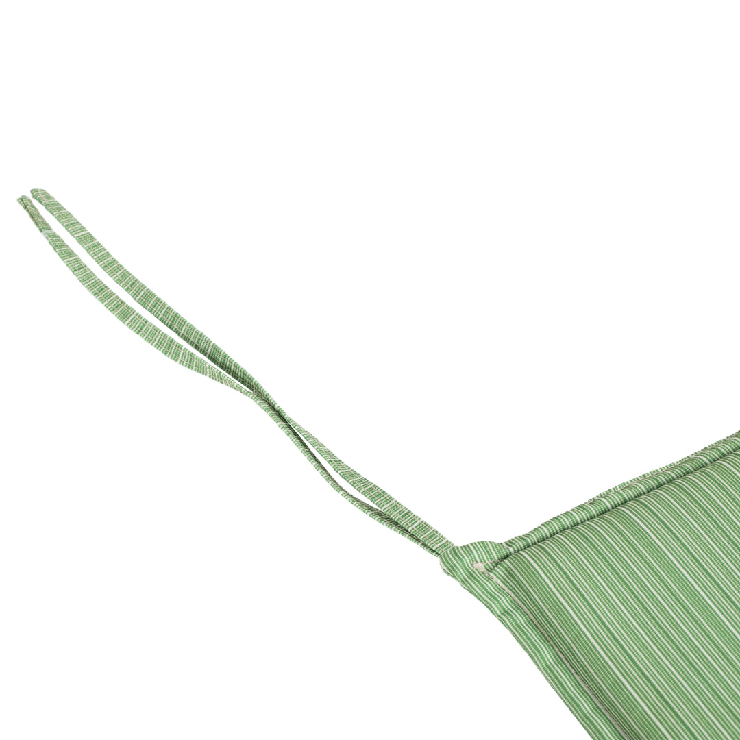 Outsunny 2-Piece Seat Cushion Replacement, Outdoor Patio Chair Cushions Set with Ties, Button Tufted, Green