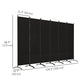 Outsunny 6 Panel Folding Room Divider, UV30+ Privacy Screen, Indoor Outdoor Privacy Panel with Stable Base, Black