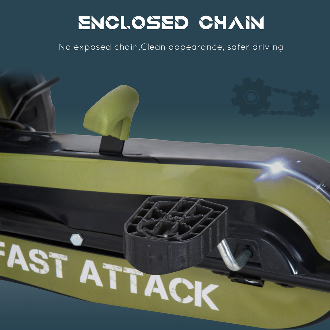 Aosom Pedal Go Kart with Adjustable Seat, EVA Tyres, Safety Handbrake, for Ages 3-6 Years Old, Green