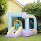 Qaba Bouncy Castle for Kids with 550W Blower, Water Slide, 2 Splash Pools, Basketball Hoop, Dart Board,12.6' x 9.5' x 5.9'