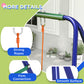 Outsunny Kids Swing Set Outdoor Metal Swing Frame with Double Swing Seats for 1-2 Children Aged 3-8 Years Old