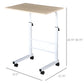 HOMCOM Mobile Standing Desk with Adjustable Height, 23.5 inch Stand Up Desk with Wheels, Natural Wood