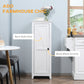 HOMCOM 48" Farmhouse Kitchen Pantry Storage Cabinet with Barn Door, Kitchen Pantry Cabinet with Adjustable Shelves, Natural
