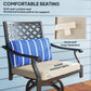Outsunny Outdoor Bar Stools Set of 2, Bar Height Swivel Patio Chairs with Cushion, Pillow Footrest for Poolside, Backyard